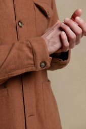 Rusty Safari Jacket Flannel Super 180s Made In Italy