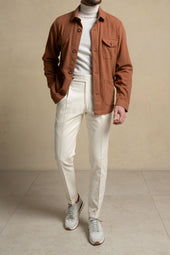 Rusty Safari Jacket Flannel Super 180s Made In Italy