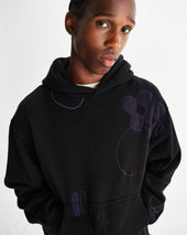 Rydal Doodle Embroidered Loopback Cotton Hoodie