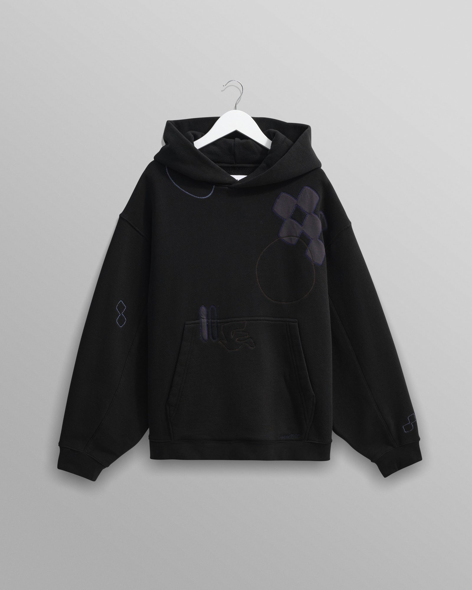 Rydal Doodle Embroidered Loopback Cotton Hoodie