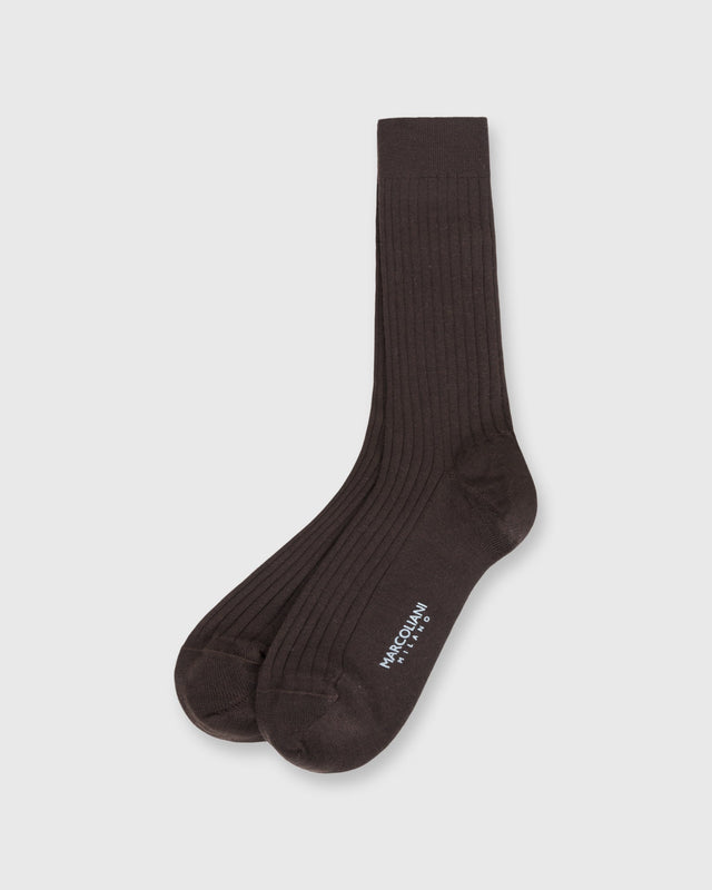 Trouser Dress Socks in Chocolate Extra Fine Merino
