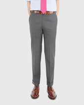 Dress Trouser In Mid Grey Lightweight Twill