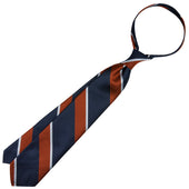 Japanese Repp Stripe Silk Tie Rust