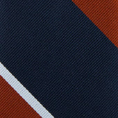 Japanese Repp Stripe Silk Tie Rust