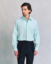 Green Butchers Stripe Shirt