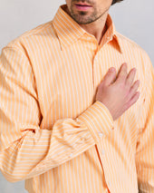 Sunset Yellow Butchers Stripe Shirt