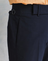 Dark Navy Seersucker Shorts