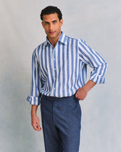 Deck Chair Stripe Linen Relaxed Fit Shirt