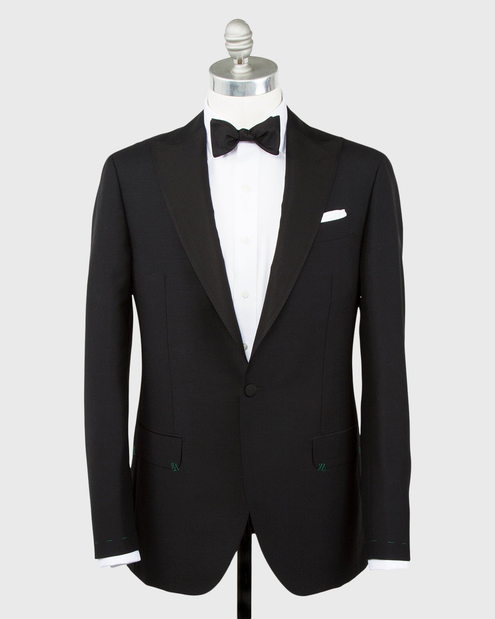 Kincaid No 3 Peak Lapel Tuxedo In Wool Mohair With Silk Grosgrain Trim