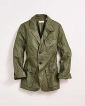 Coated Linen Hacking Jacket