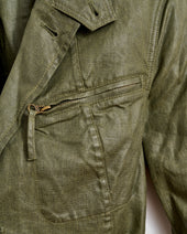 Coated Linen Hacking Jacket