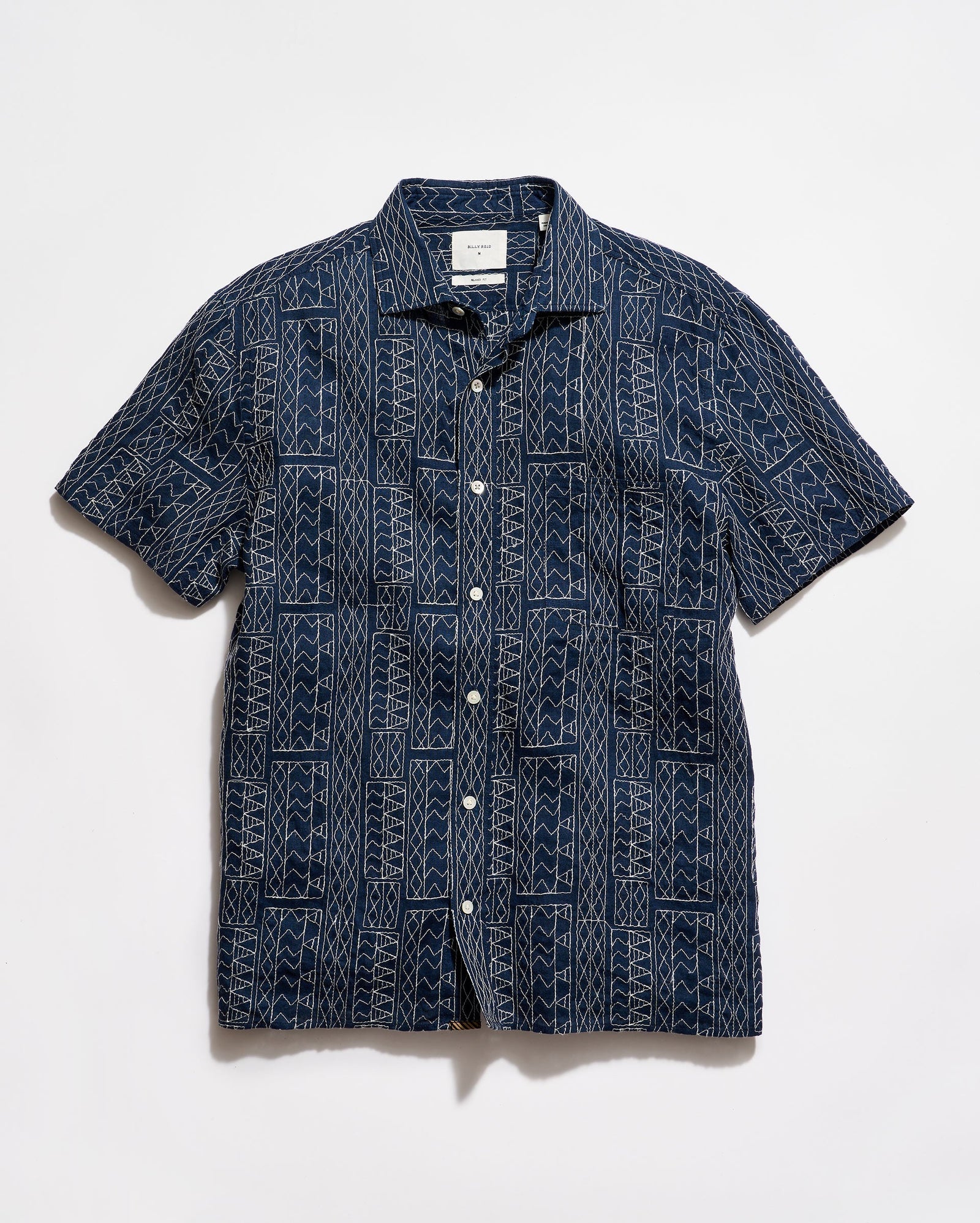 Short Sleeve Geo Stitch Embroidered Treme Shirt