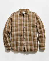 Dobby Plaid Linen Cedar Shirt