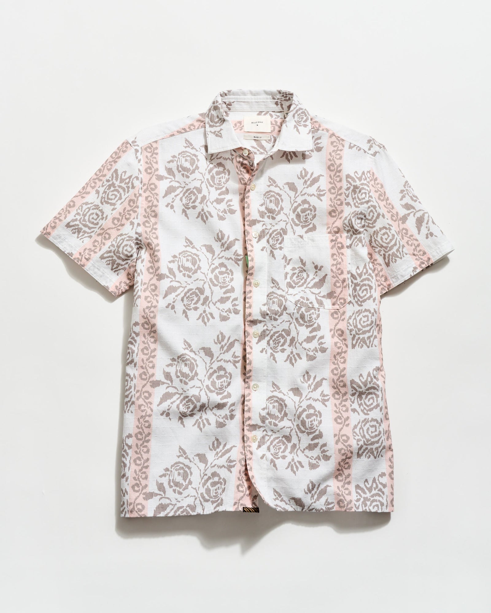 Short Sleeve Textural Tropical Roses Treme Shirt