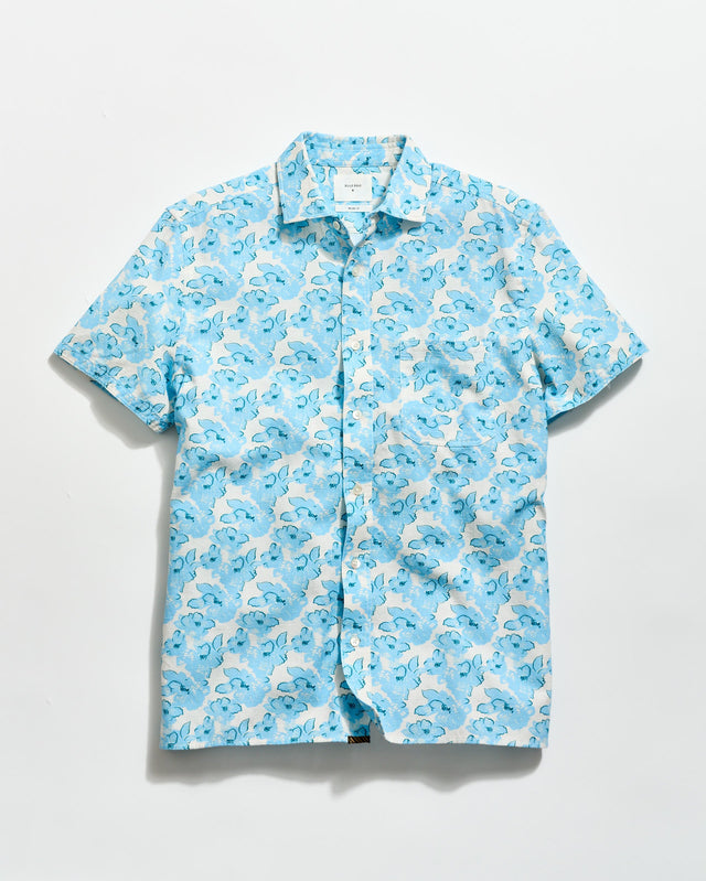 Short Sleeve Textured Painted Floral Treme Shirt