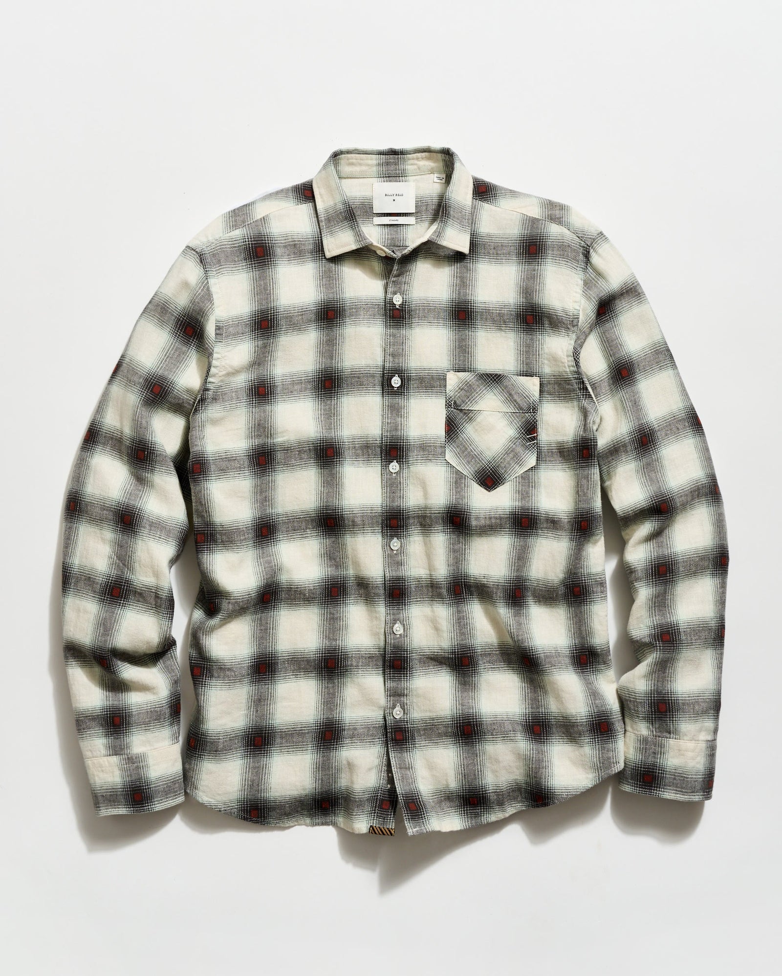 Hemp Cotton Dobby Plaid John T Shirt