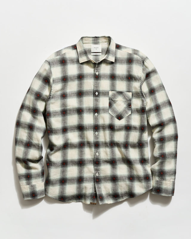 Hemp Cotton Dobby Plaid John T Shirt