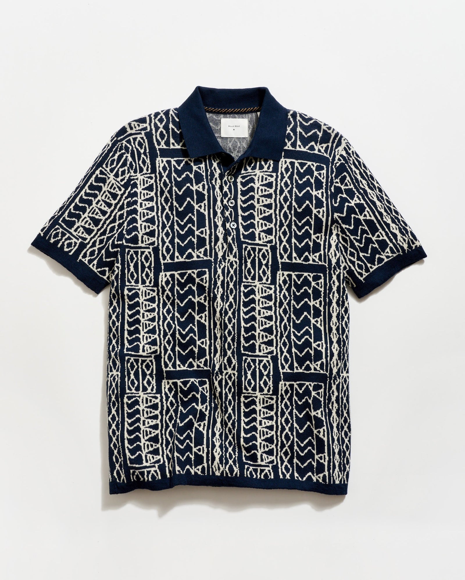 Geo Stitch Sweater Polo