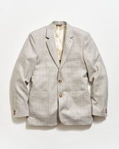 Textured Plaid Silk Wool Walton Jacket