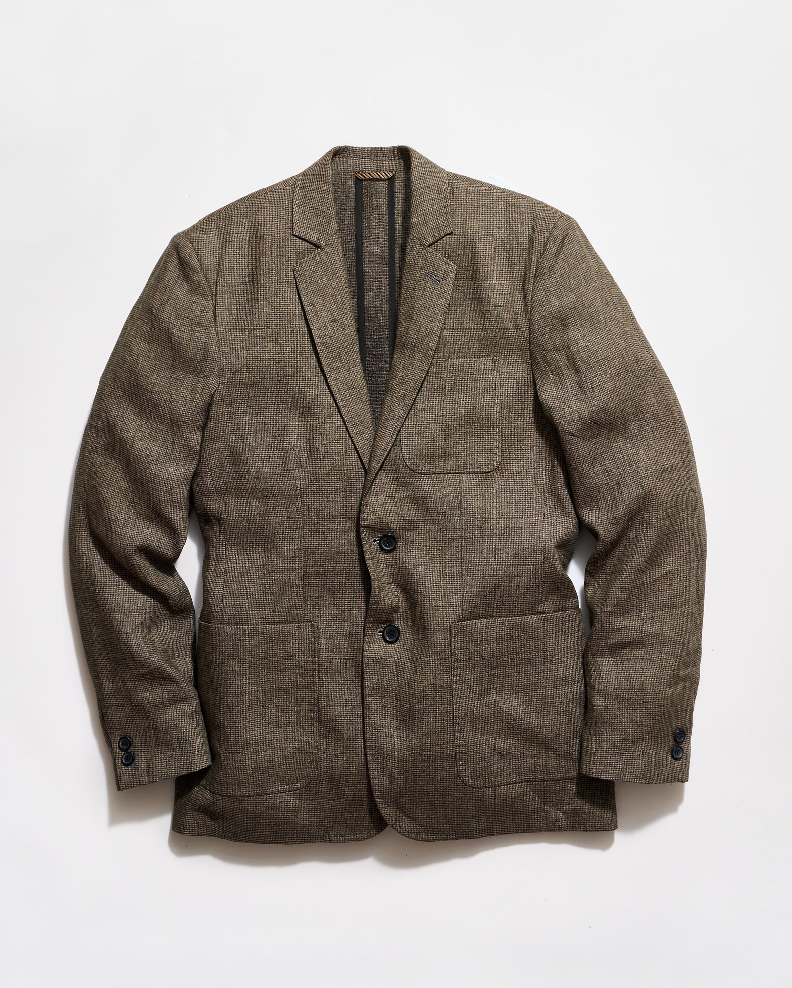 Micro Houndstooth Linen Archie Jacket