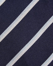 Silk Repp Tie In Sky White Stripe