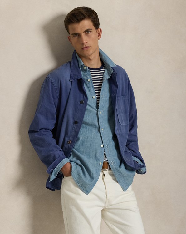Classic Fit Indigo Chambray Shirt