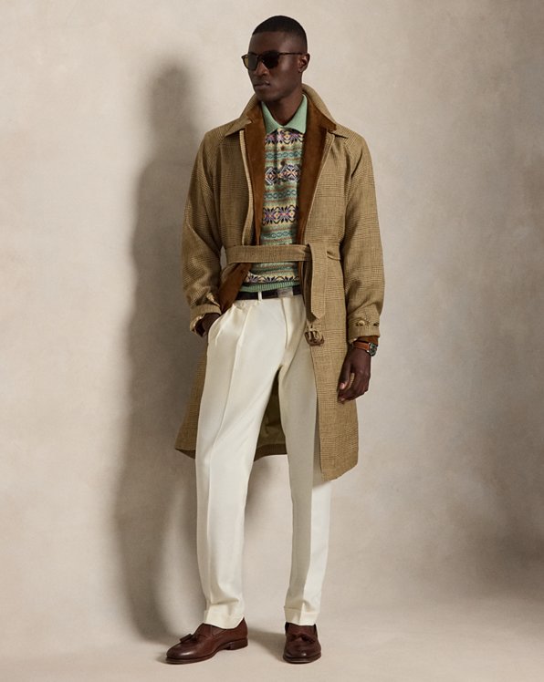 Pleated Wool Barathea Trouser