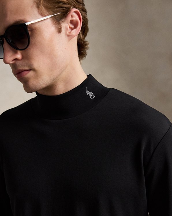 Soft Cotton Mockneck Shirt