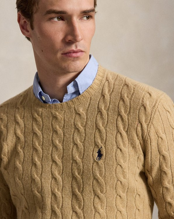 Cable Knit Wool Cashmere Sweater