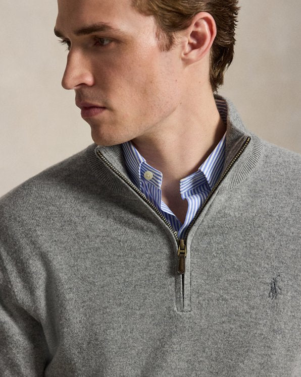 Wool Quarter-Zip Sweater