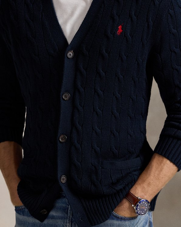 Cable-Knit Cotton Cardigan