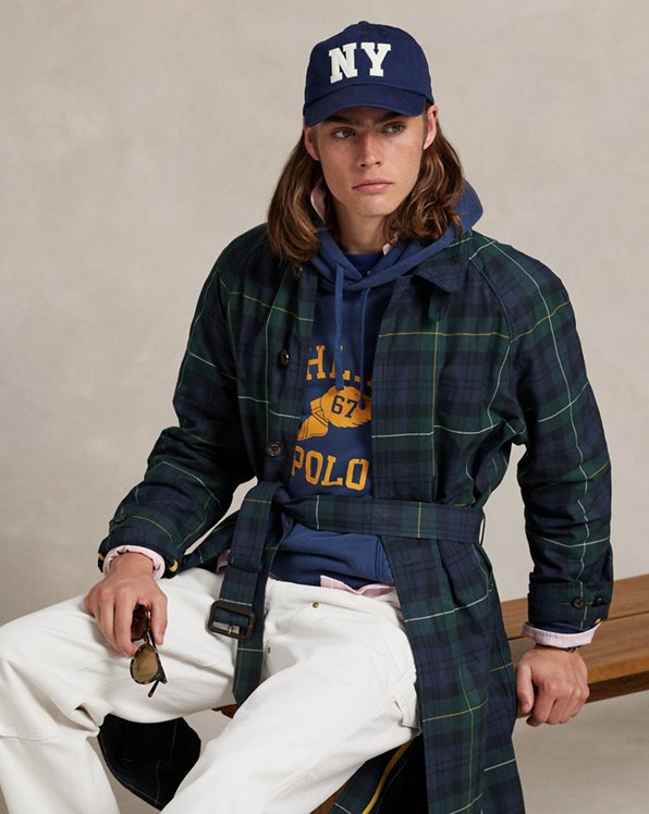 Waxed Twill Balmacaan Coat