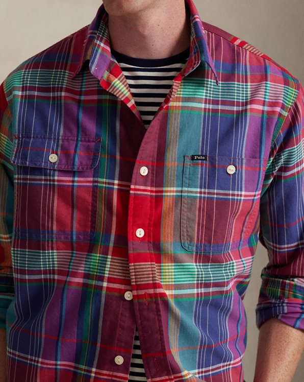 Classic Fit Plaid Oxford Workshirt