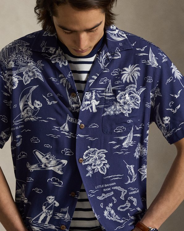 Classic Fit Polo Bear Camp Shirt