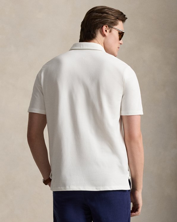 Classic Fit Crest Mesh Polo Shirt