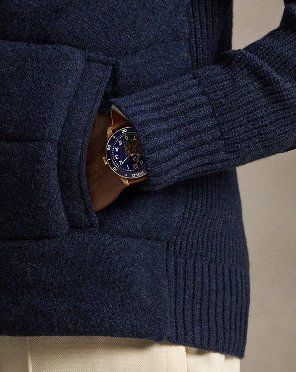 Wool Cashmere Full Zip Sweater