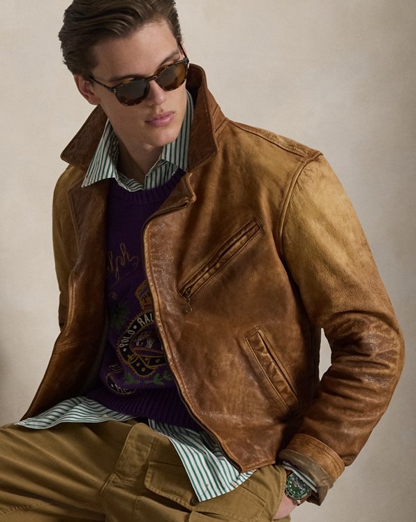 Leather Newsboy Jacket