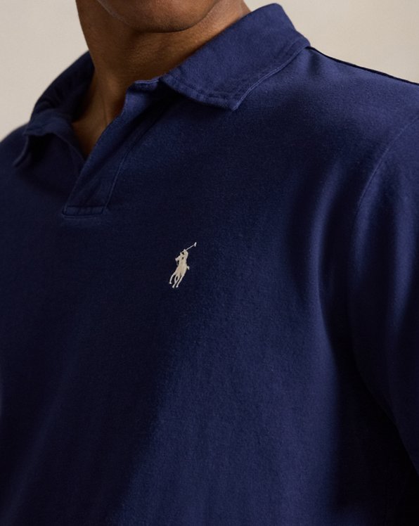 Standard Fit Cotton-Linen Polo Shirt