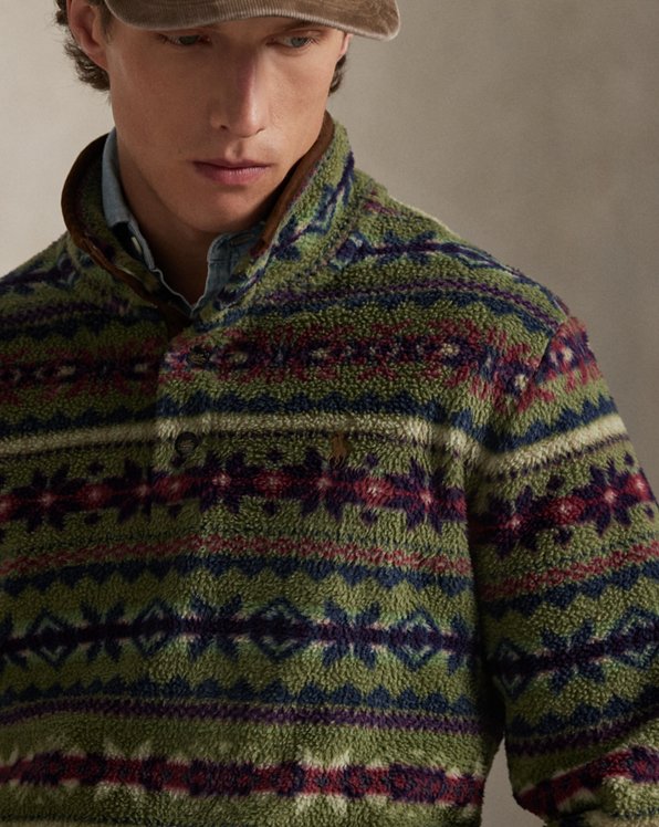 Fair Isle Inspired Fleece Pullover