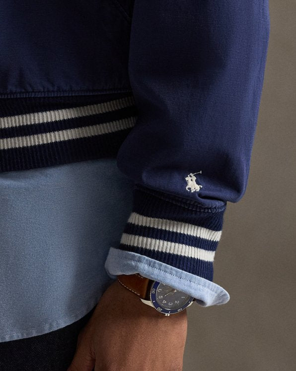 Embroidered Canvas Track Jacket