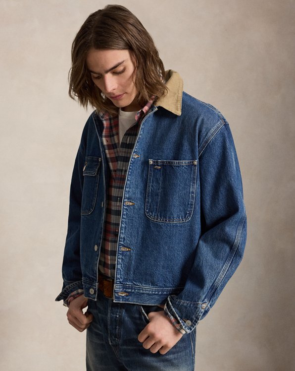 Corduroy Collar Trucker Jacket
