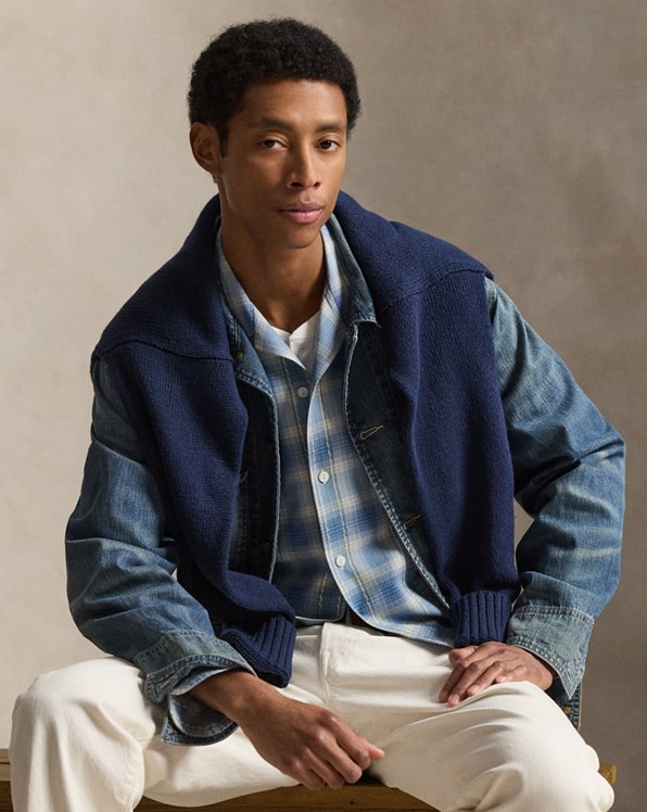Classic Fit Plaid Camp Shirt