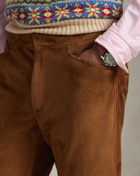 Suede Suit Trouser