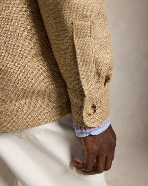 Tailored Fit Linen Hopsack Jacket