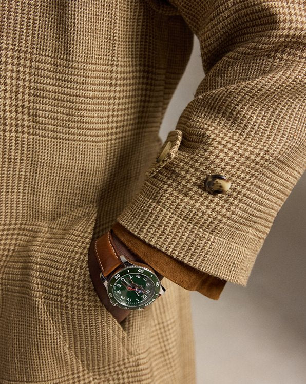 Glen Plaid Summer Tweed Balmacaan Coat