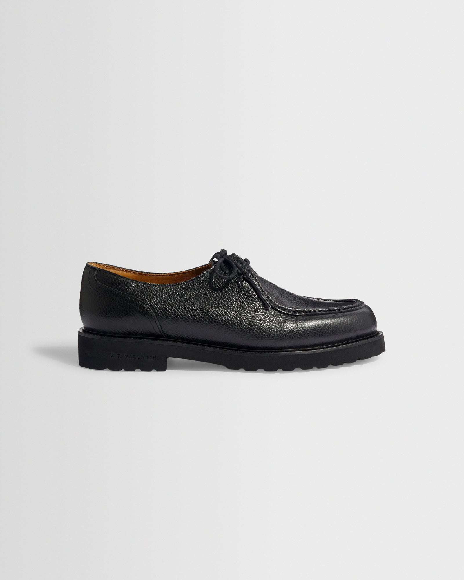 S T Valentin Grained Italian Leather Deck Shoes