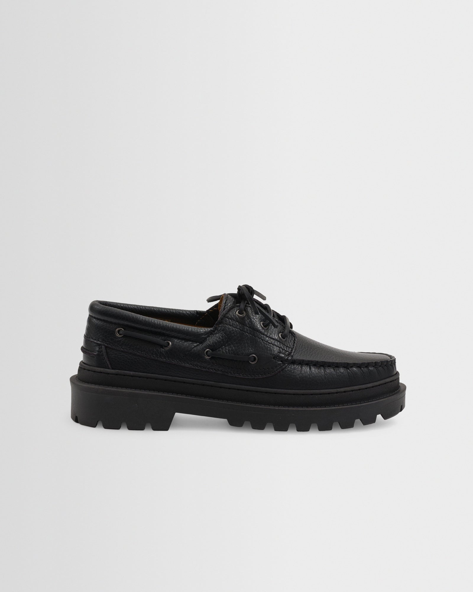 S T Valentin Italian Leather Chunky Sole Boat Shoes