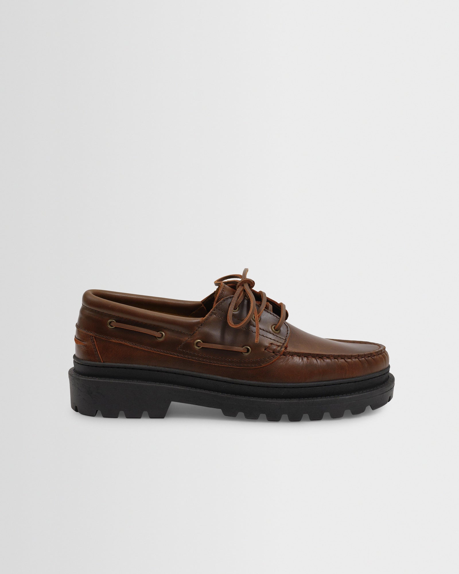 S T Valentin Italian Leather Chunky Sole Boat Shoes