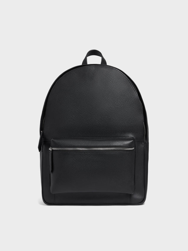 Sac à dos en cuir noir