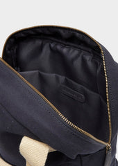Sac Dos En Coton Bleu Marine